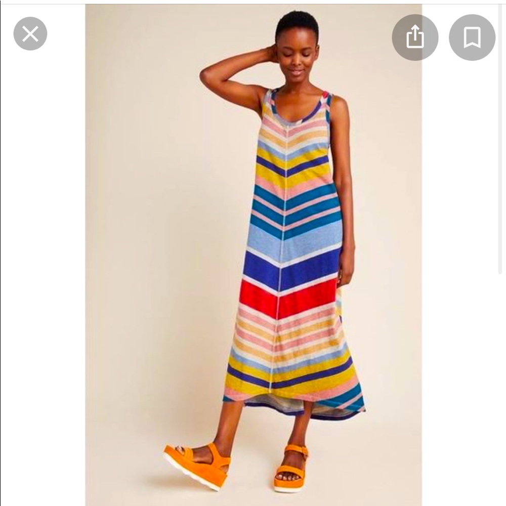 Anthropologie midi dress size Small